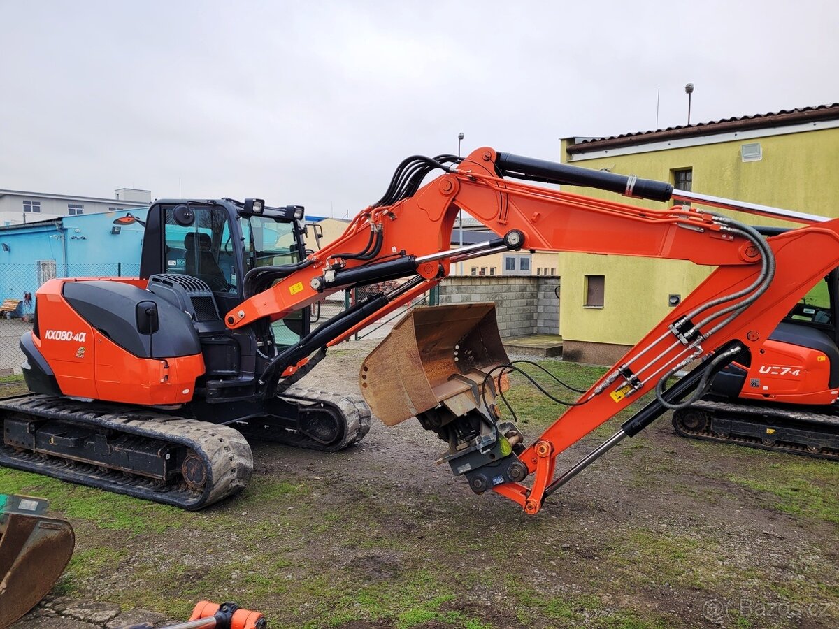 minibagr Kubota KX 080-4, dělené rameno - 7