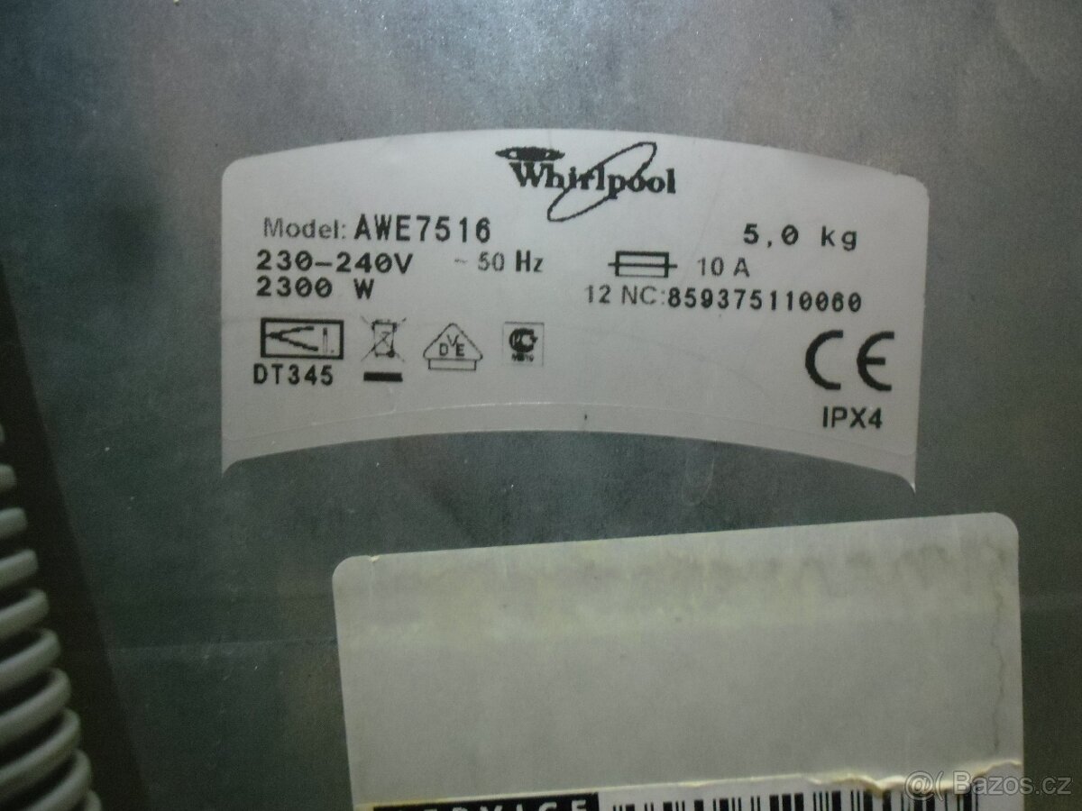 Prodáme pračku Whirlpool na 5 kg prádla, horní plnění - 7