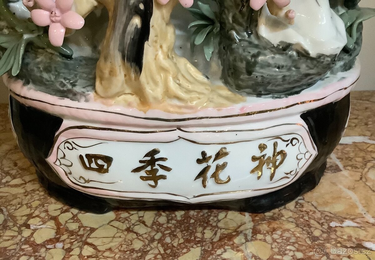 Staré porcelánové sousoší Asie - 7
