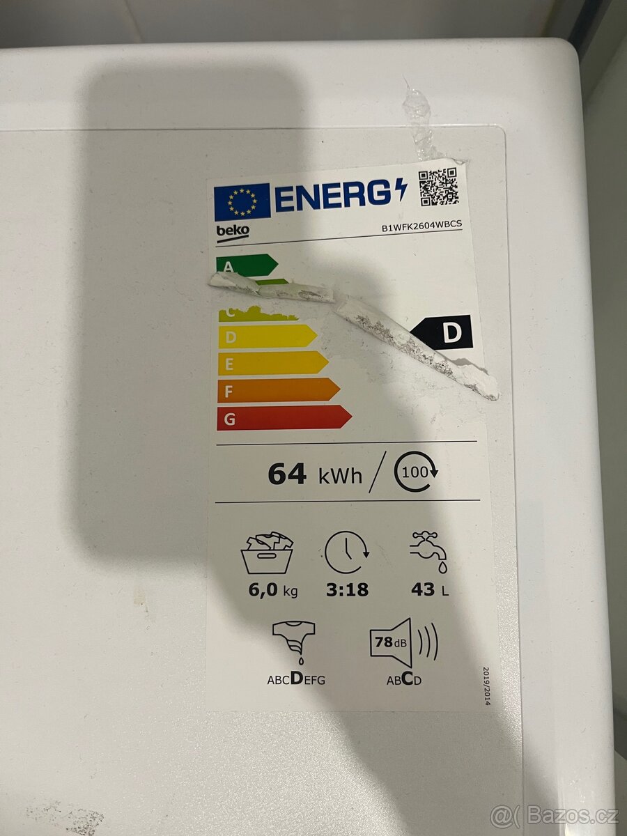 Malá pračka Beko , 6 KG , plně funkční - 7