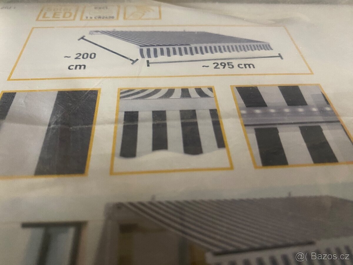 Markýza na dům balkon terasu 3x2m Nová v obalu - 7
