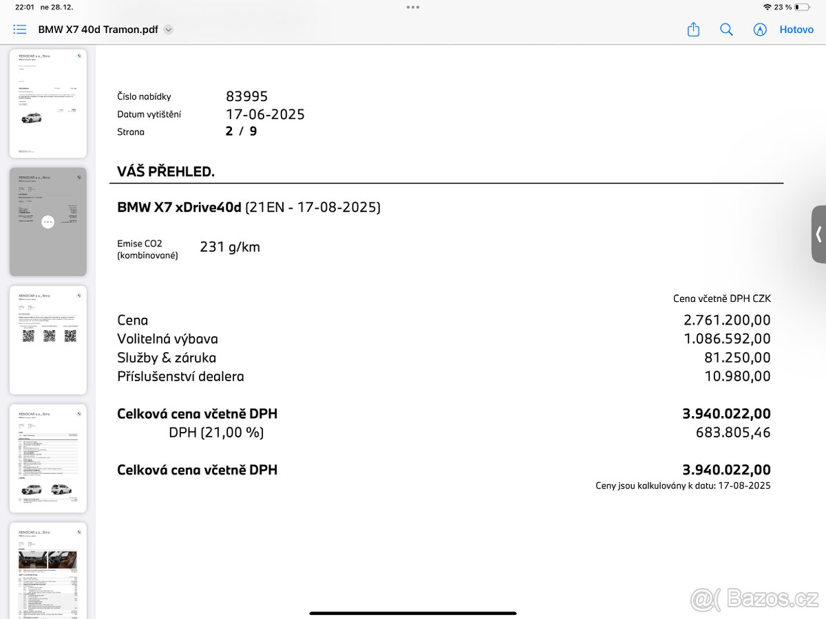 BMW X7 M-PACKET,Maximální výbava - 7