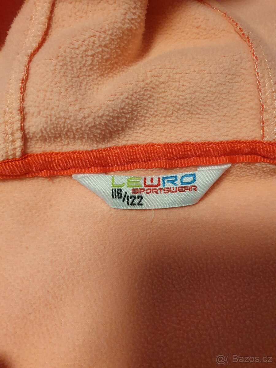 Bunda softshellová Lewro oranžová, vel. 116-122 - 7