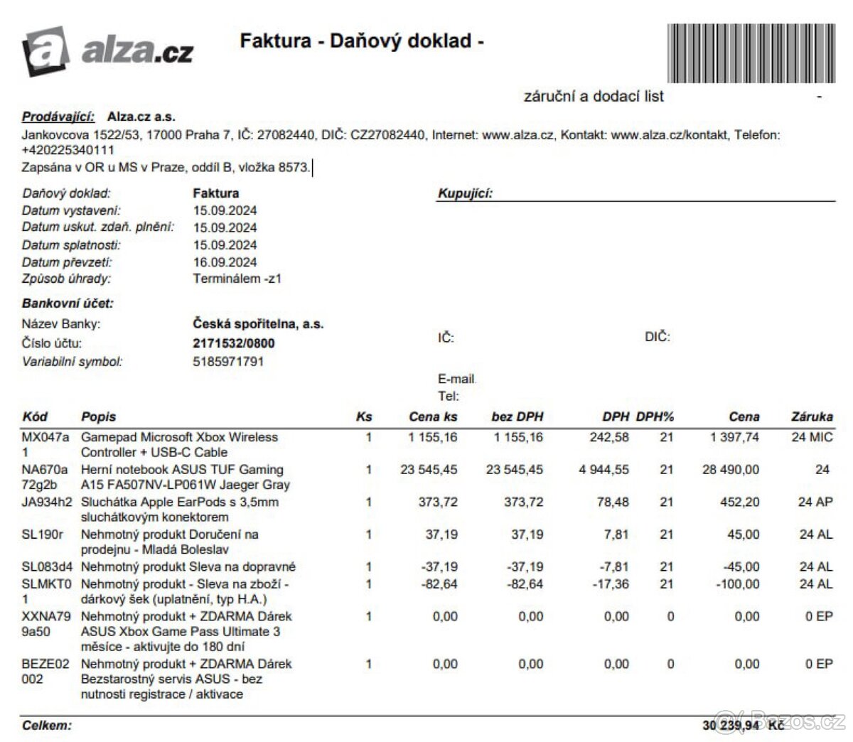 Herní notebook ASUS - 7