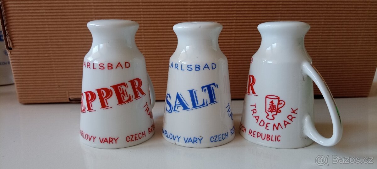 Sběratelské retro panáky pepřenka a slánka Becher liquer - 7