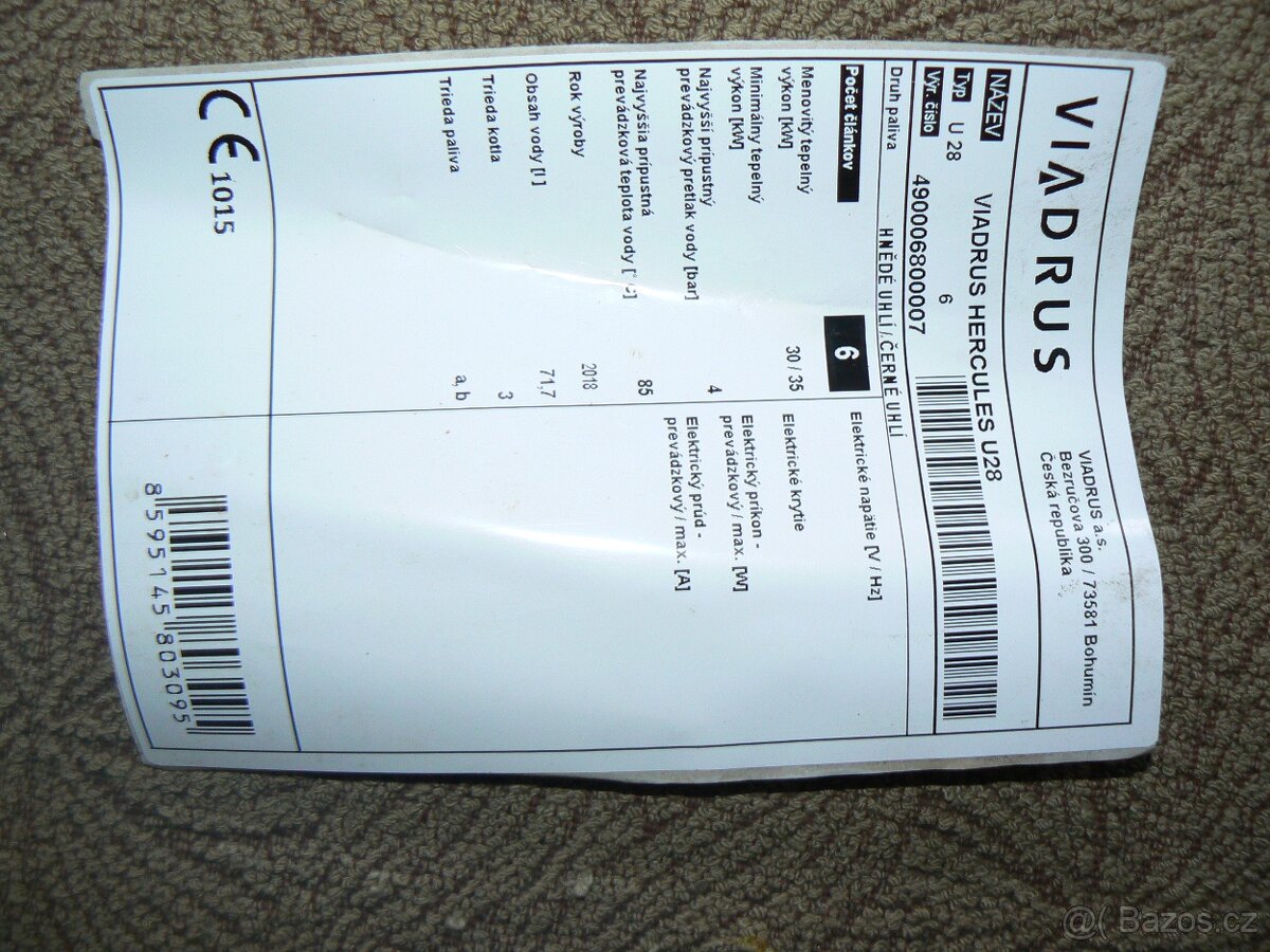 Kotel Viadrus Hercules U 28 - 7