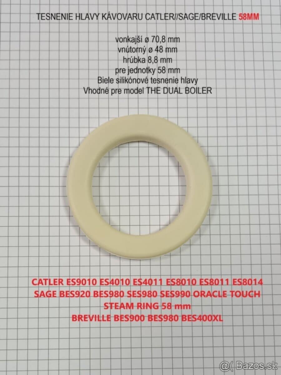 silikonová TĚSNĚNÍ HLAVY KÁVOVARU CATLER/SAGE/BREVILLE - 7