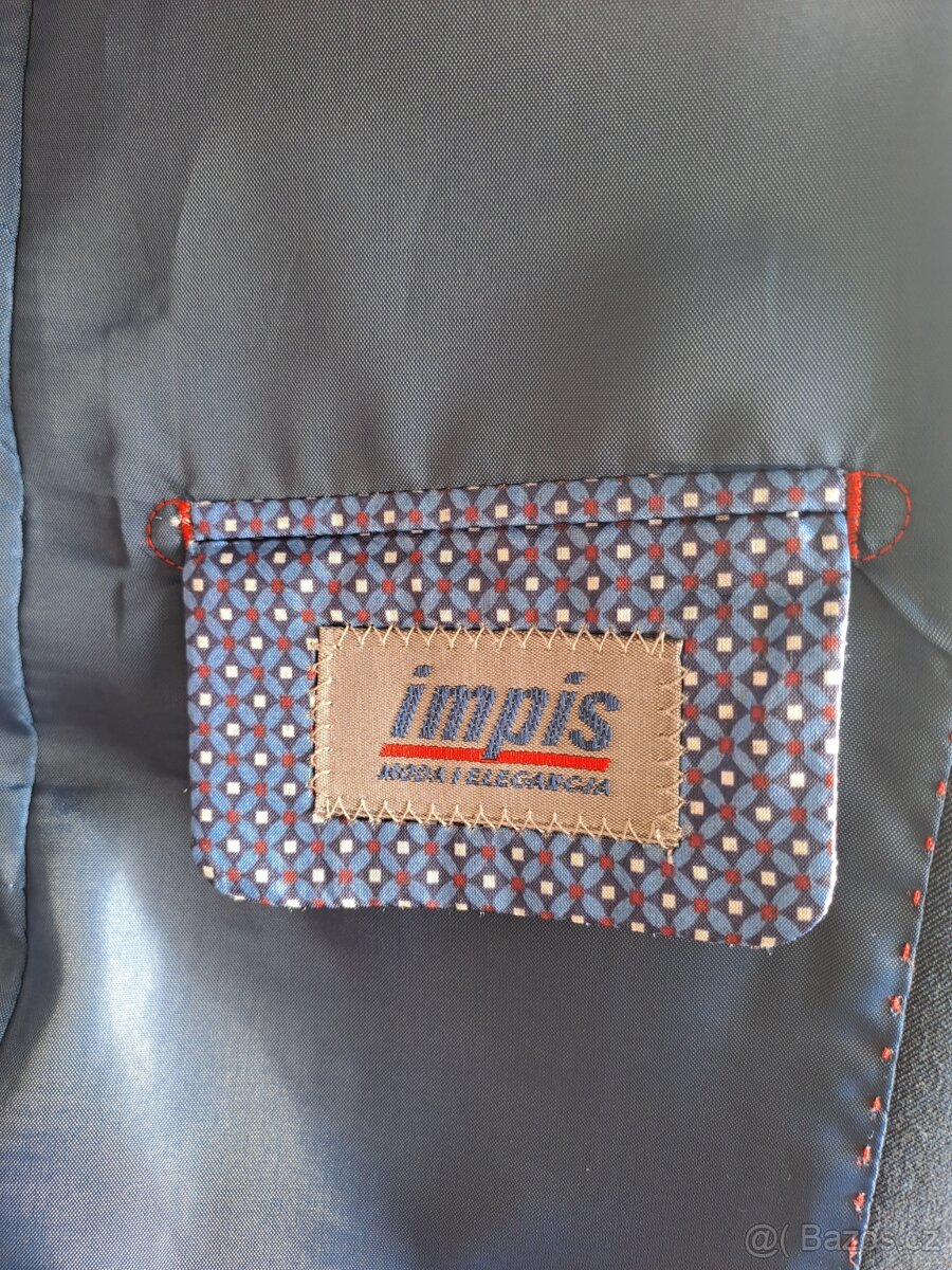 Společenský pánský oblek vel. 46/182 - modrý - 7