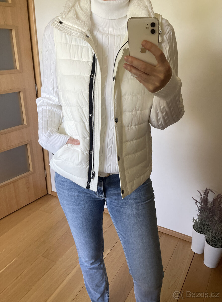 Nová bílá prošívaná vesta Calvin Klein Performance M - 7