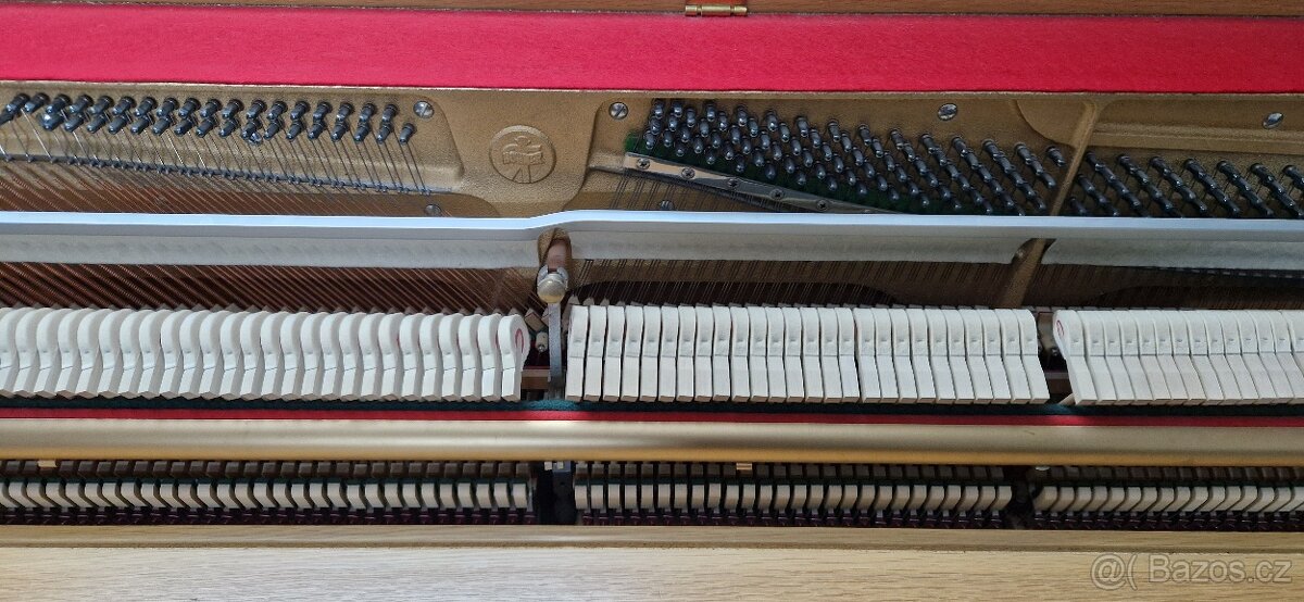 Piano Hohner - Světlý dub - s hydraulickou židlí - r. 1990 - 7