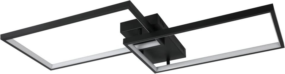 Černé moderní stropní stmívatelné LED svítidlo - obdélníky - 7