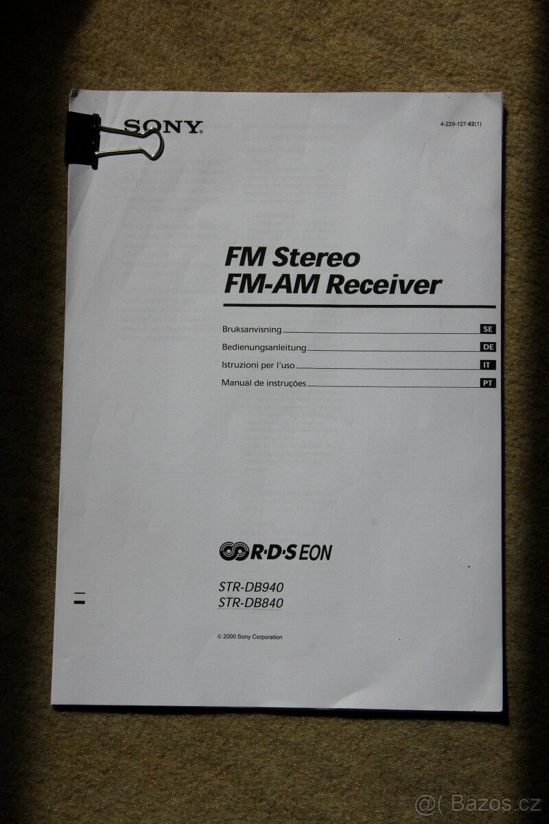 Sony STR-DB840 5.1 x 100 AV Receiver, návod, DO - 7