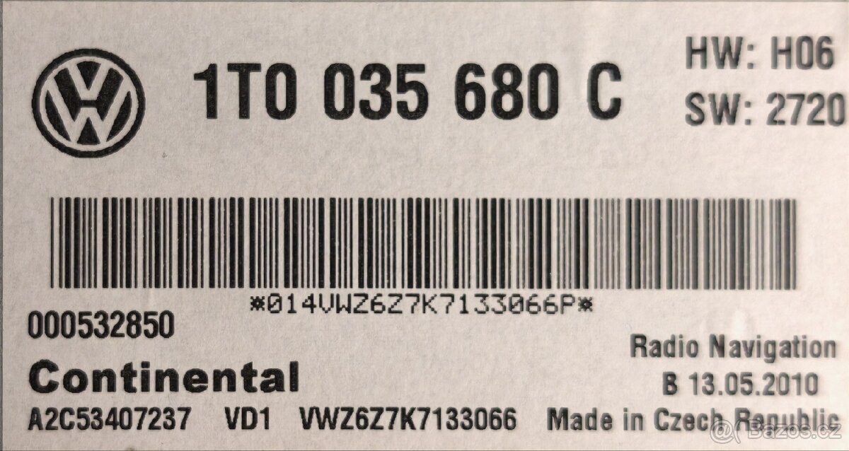 VW RNS510 1T0035680C LED aktualizované - 7