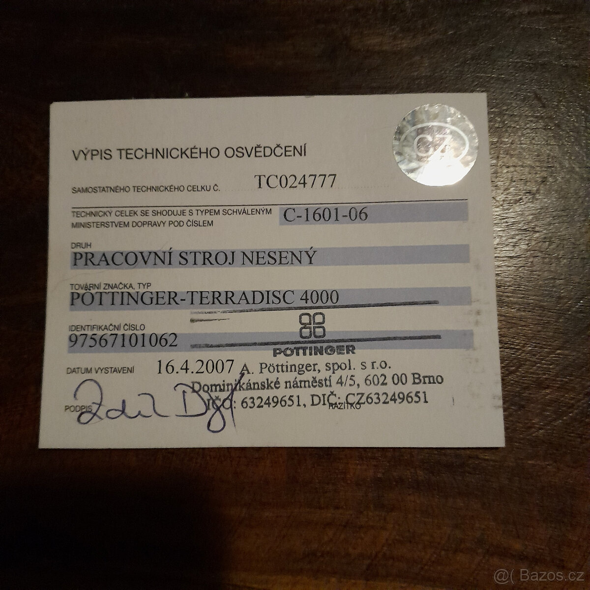 Diskový podmítač, Pottinger - 7