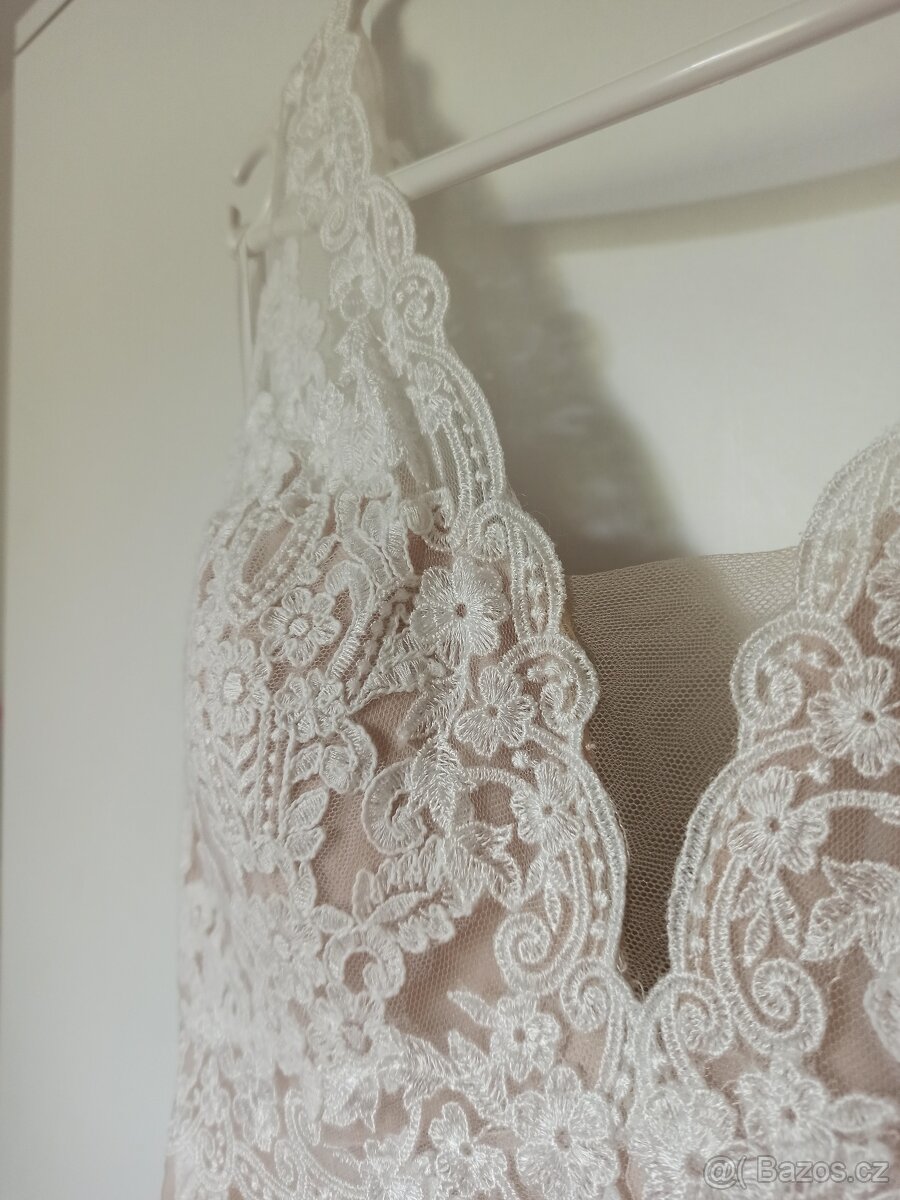 Boho svatební šaty, velikost 36 - 7