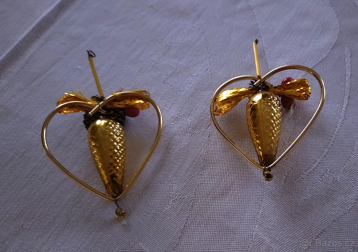 vánoční ozdoby – srdíčka - 7