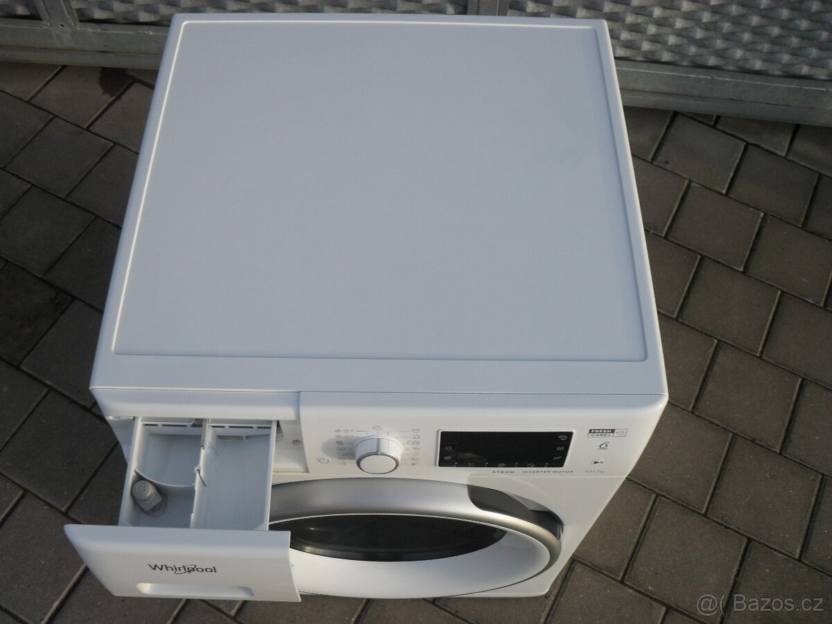 PRAČKA SE SUŠIČKOU WHIRLPOOL,VELKÁ KAPACITA 10/7KG,STÁŘÍ 2 R - 7