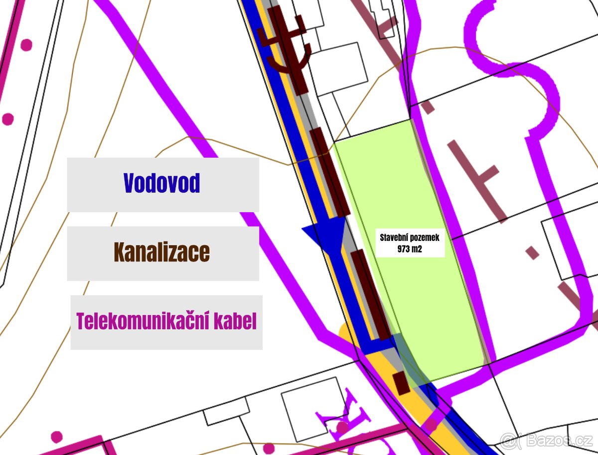 Stavební pozemek 973 m2 – Staré Sedliště, okres Tachov - 7