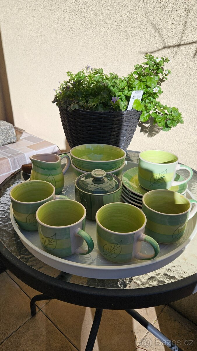 Keramický servis zelený - 7
