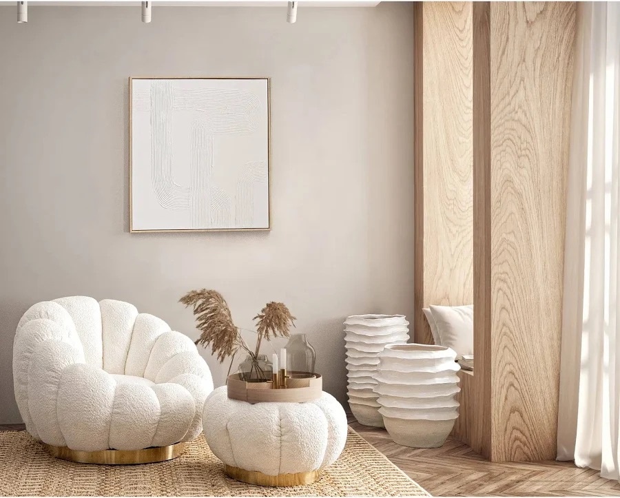 Otočné křeslo BIZZOTTO Florel bílé - 7