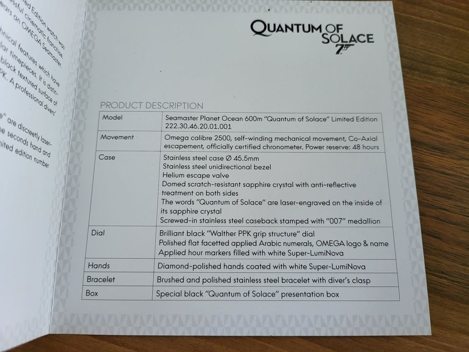 Omega Seamaster Planet Ocean edice James Bond 007 - 7