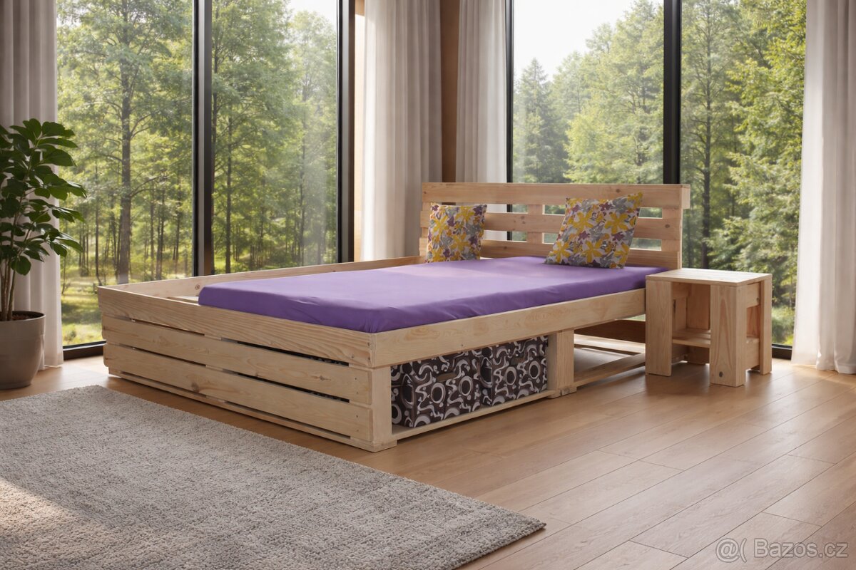 Postele v designu Palet - 7