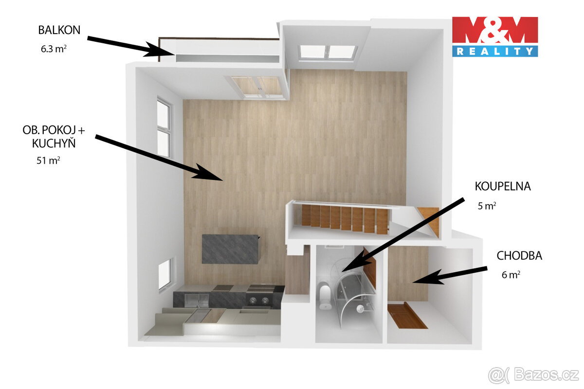 Pronájem bytu 4+kk, 151 m², Plzeň, ul. Bolevecká - 7