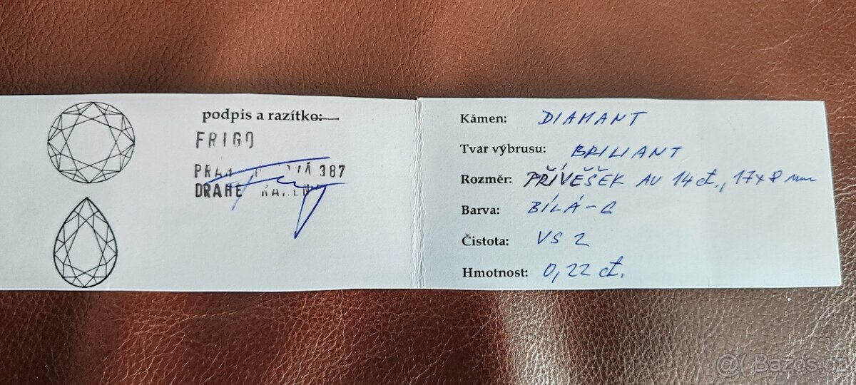 Zlatý briliantový přívěs - 7