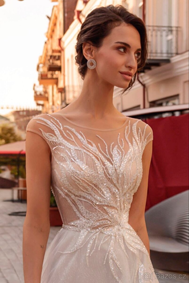 Luxusní nenošené svatební šaty, Artemida - 44 EU (XL) - 7