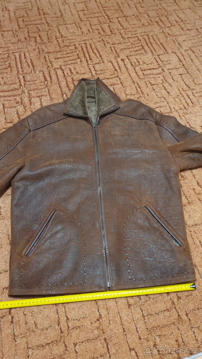 pánský kožený kabát z ovčí kůže L - 7