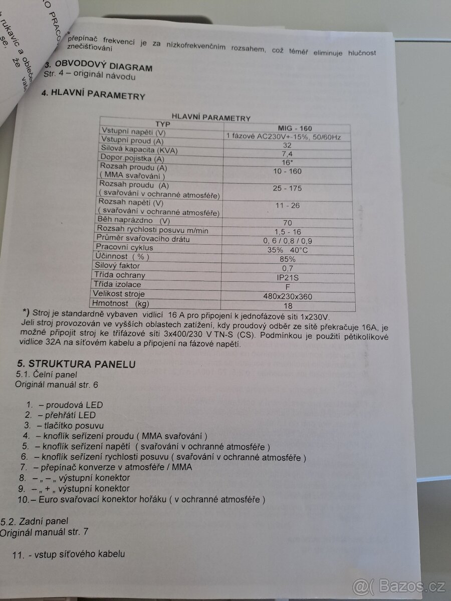 Svářečka CO2 MIG 160 - 7