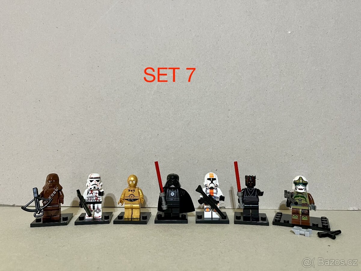 Rôzne figúrky Star Wars 4 (8ks) typ lego - nové - 7