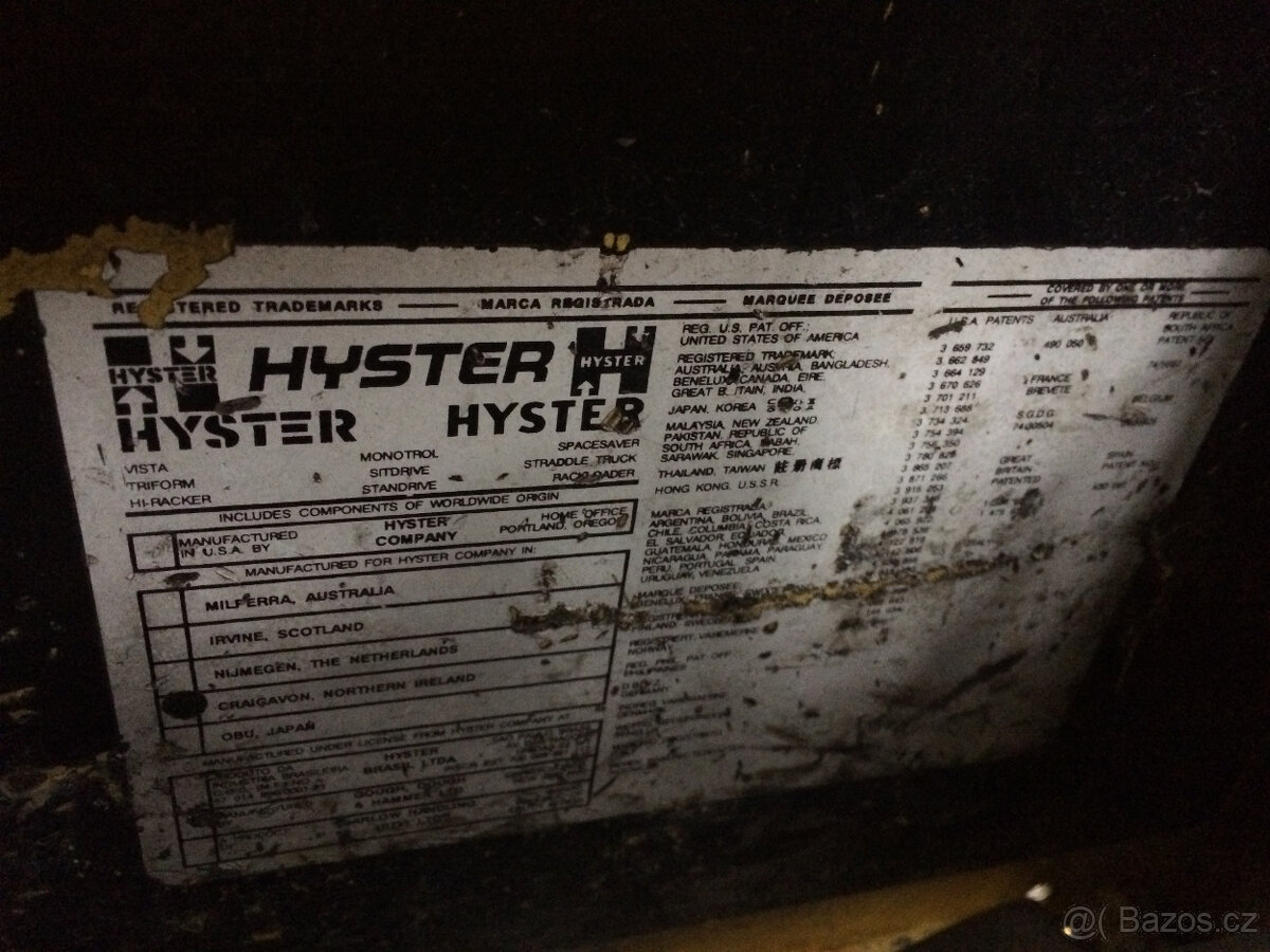 Vysokozdvižný vozík Hyster, LPG, 2t, dobrý stav - 7