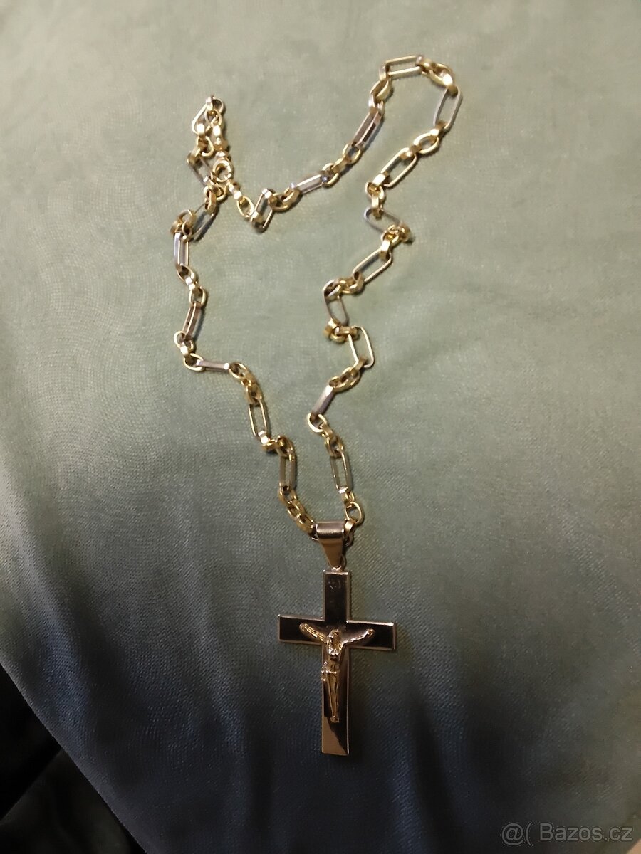Zlatý řetěz s křížem. ★★★79g★★★ 14K ZLATO 585/1000 - 7