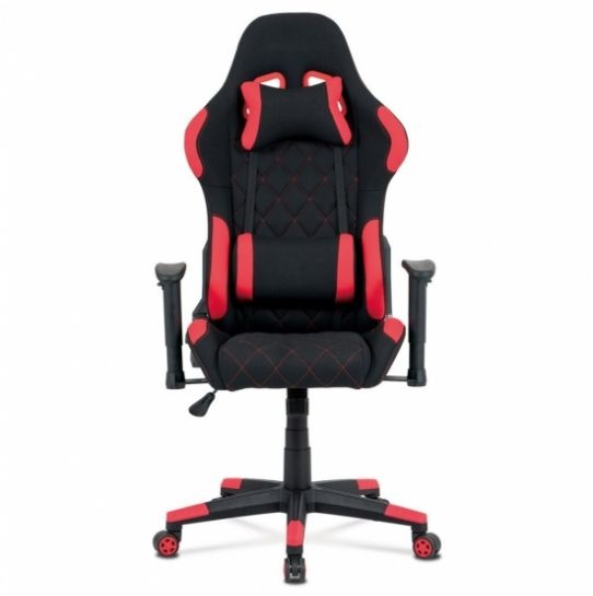 Herní křeslo v červeno-černém provedení KA-V606 - 7