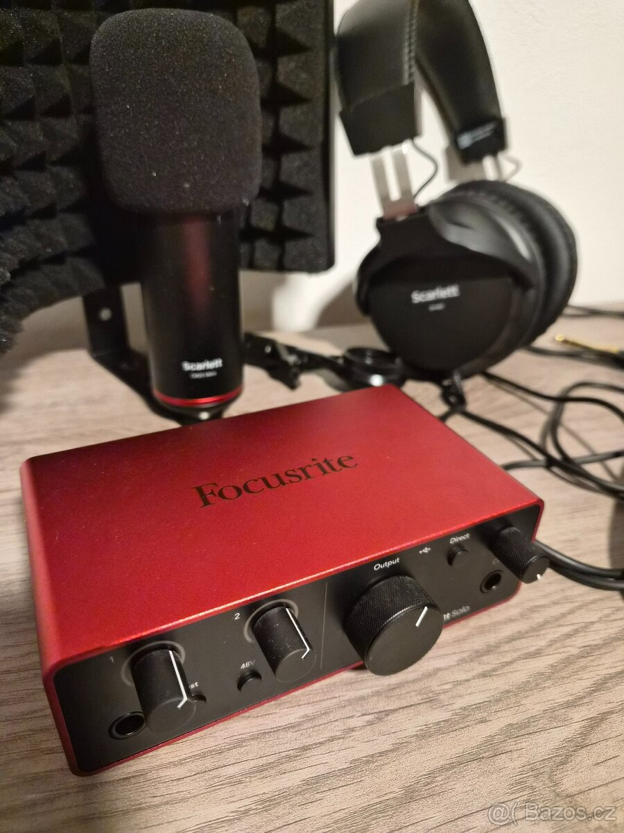 Focusrite Scarlett Solo Studio+mix.pult+akustický panel - 7
