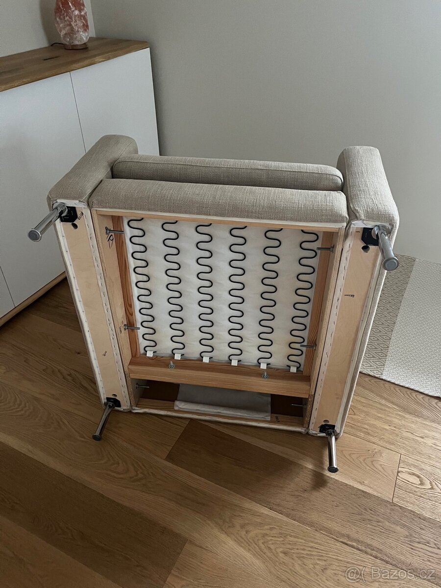 Křesílko Ikea, béžové, 90x90x63 cm - 7