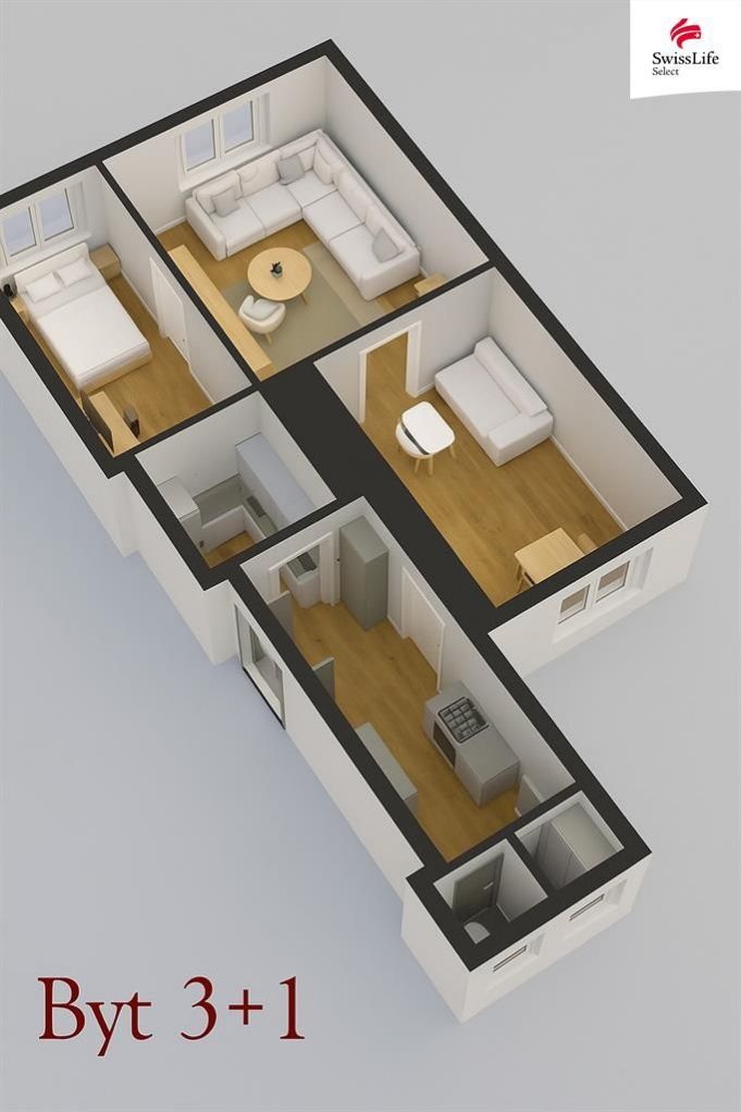 Prodej bytu 3+1 55 m2 Táborská, Praha - 7