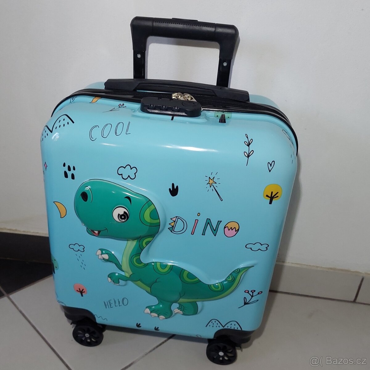 Dětský cestovní kufr, 4 otočná kolečka - nové - 7