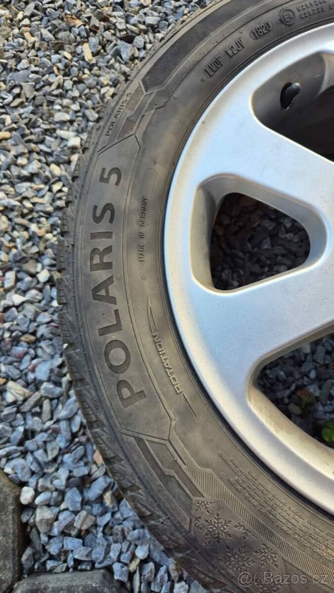 sada 4ks zimních pneu+alu Barum polaris 5,205x55x16, 91T, 7J - 7