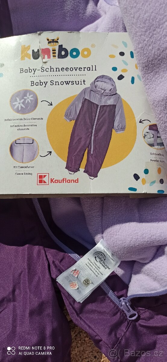 Zimní kombinézy - pro dvojčátka (vel.86) NOVÉ (cena za ks) - 7