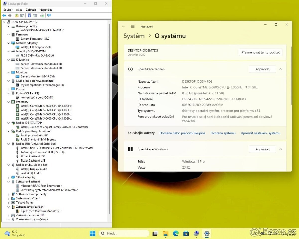 DELL OPTIPLEX 3050 /i5-6600/8GB/SSD256GB/HDMI/WIN11/ZÁRUKA - 7