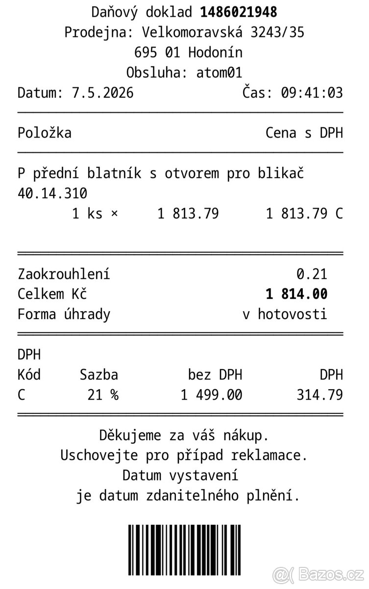 Blatník přední pravý octavia 1 - 7