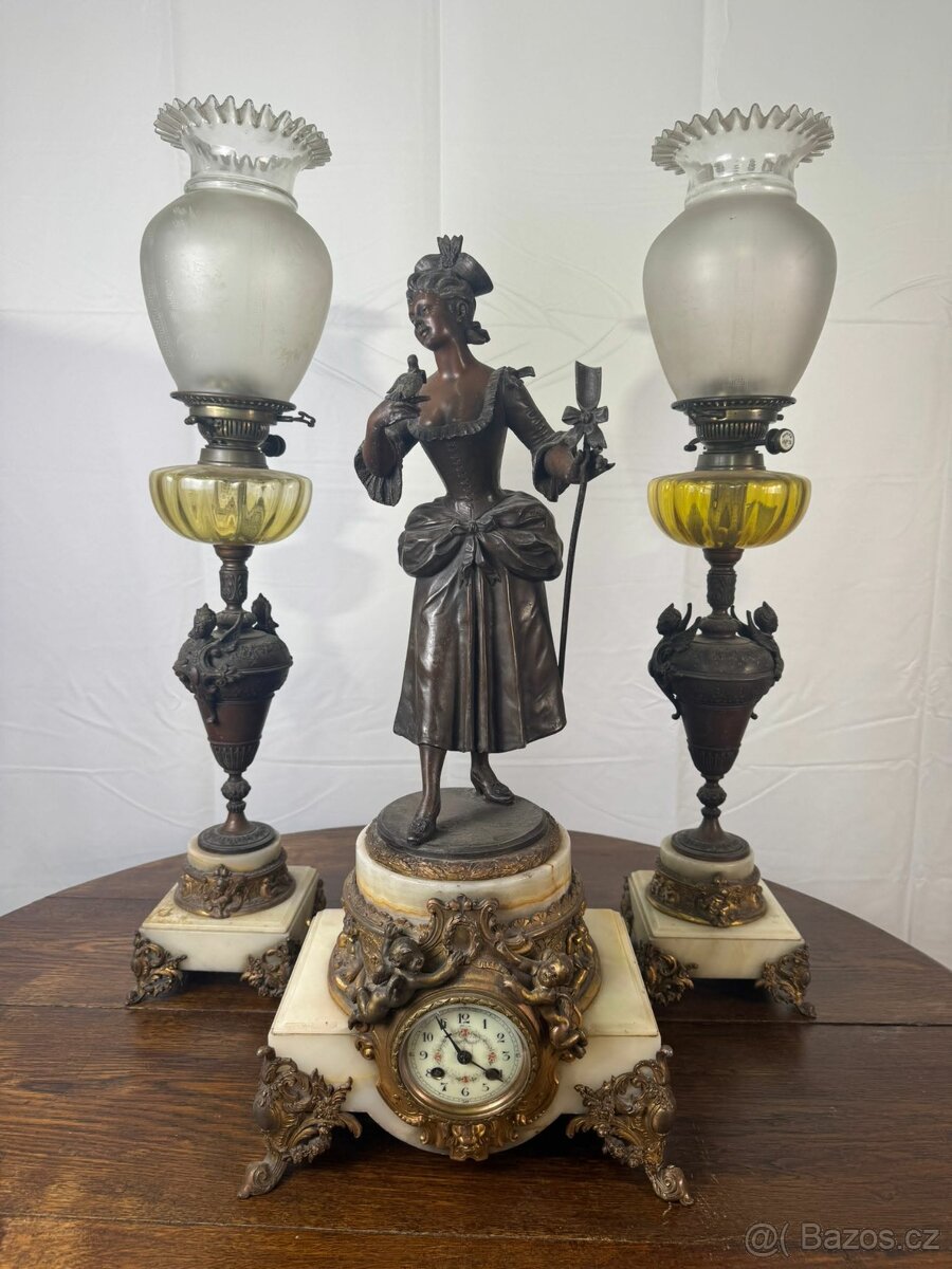 Starožitné figurální hodiny (135055) - 7