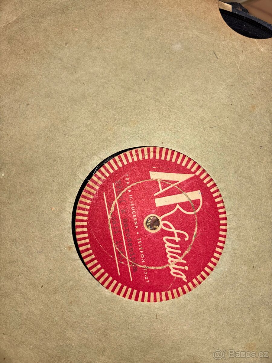 Sada 4× starožitná šelaková gramodeska - 7