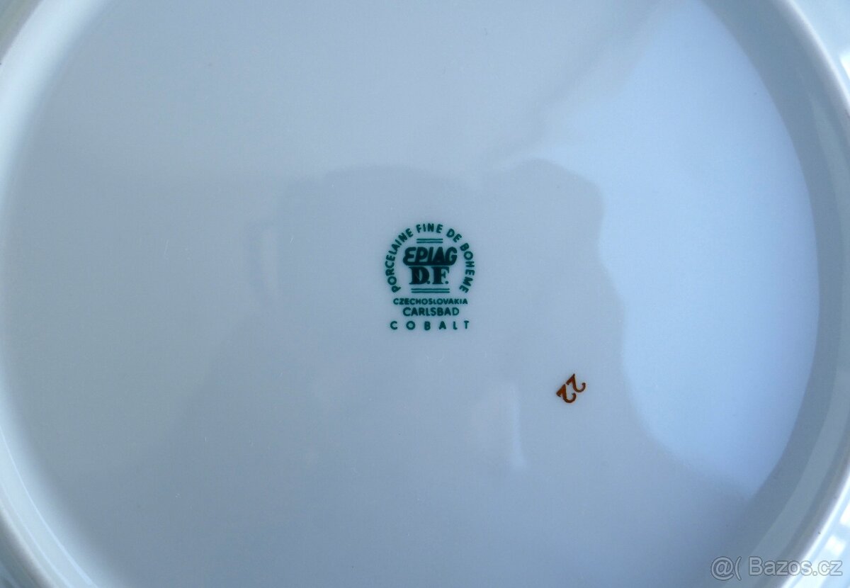 Talíře zdobené (zlato, kobalt) - 7