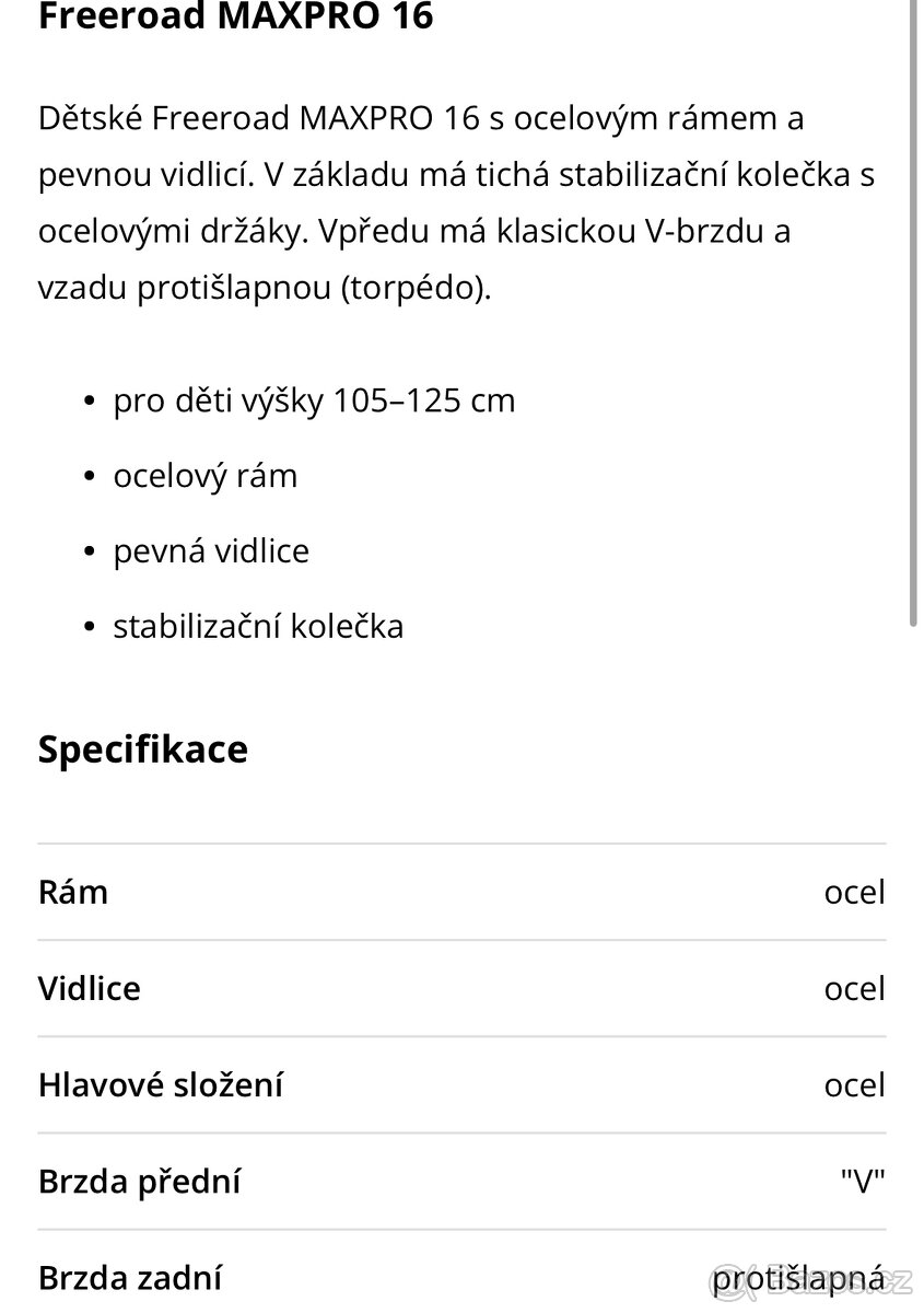 detske kolo Freeroad 16 max pro - 7