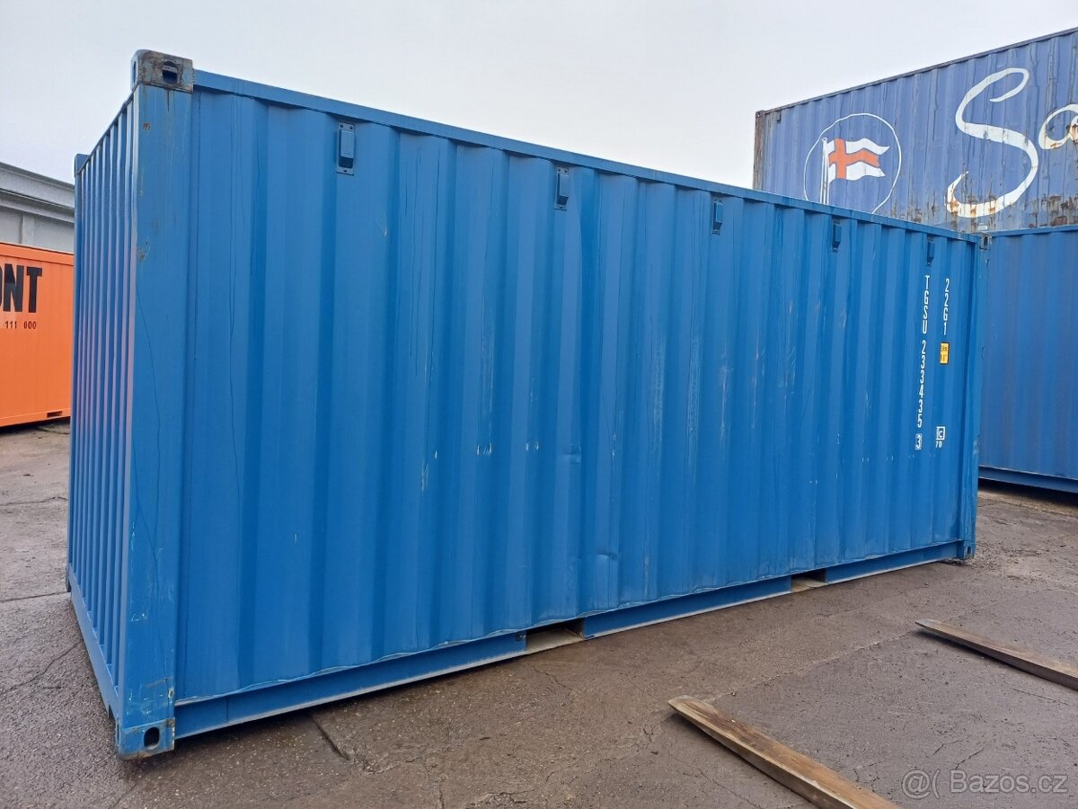 Lodní kontejner 20´ zánovní, RAL 5010 - 7