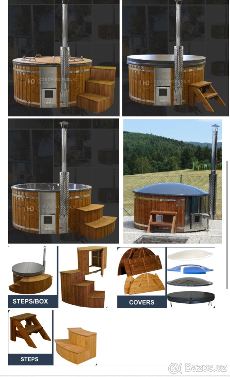 Horký sud DeLuxe s integrovanými kamny - 7