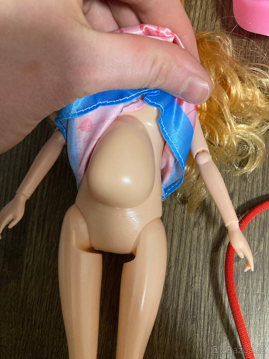 těhotná panenka barbie+ken+doplňky+kočárek - 7